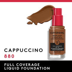 Covergirl Outlast Extreme Wear fingers applying foundation—smooth, blendable finish.