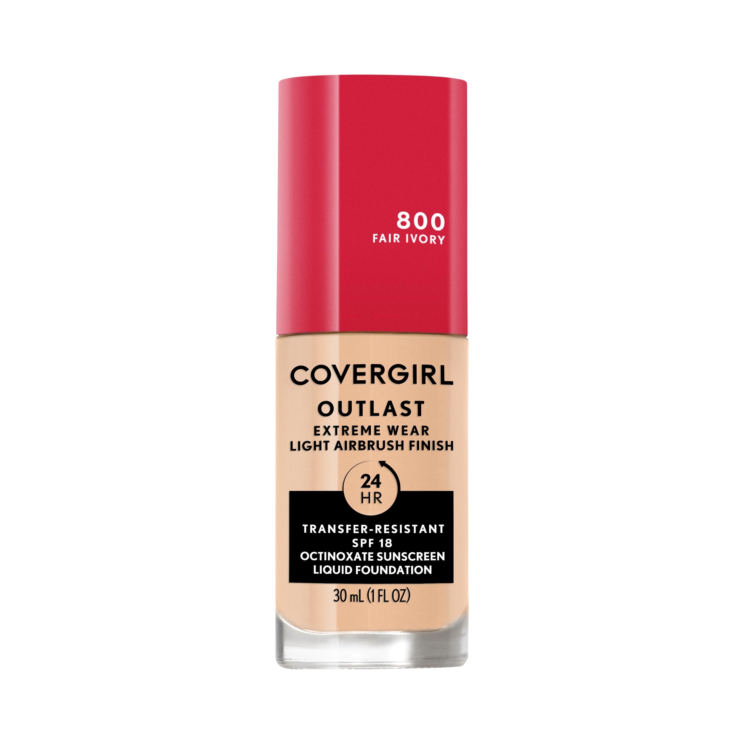 Covergirl Outlast Extreme Wear foundation bottle showing long-lasting coverage