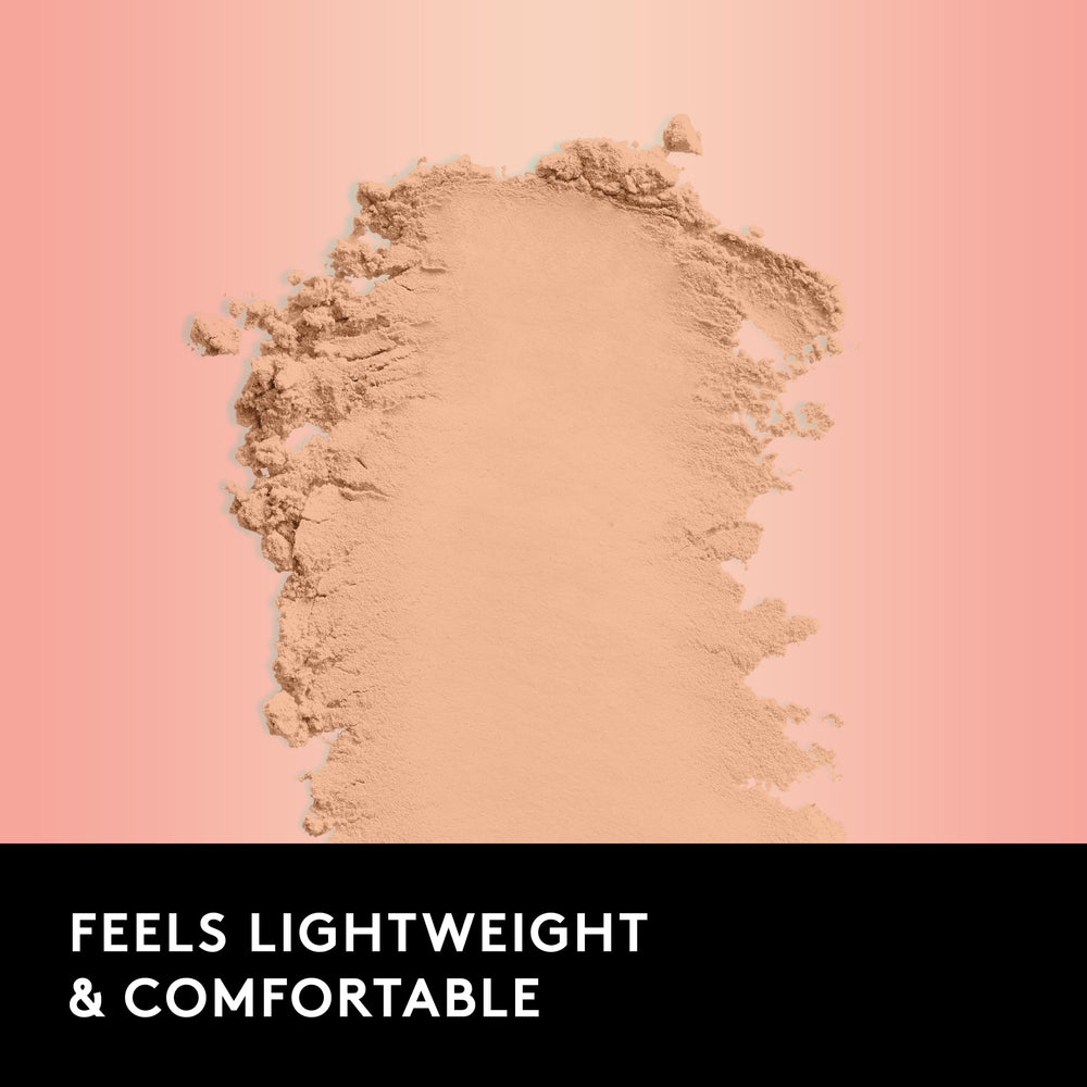 COVERGIRL Outlast Extreme Wear powder being applied for a flawless, shine-free look