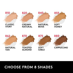 CoverGirl Outlast Extreme Wear application on cheek demonstrates natural-looking shade.