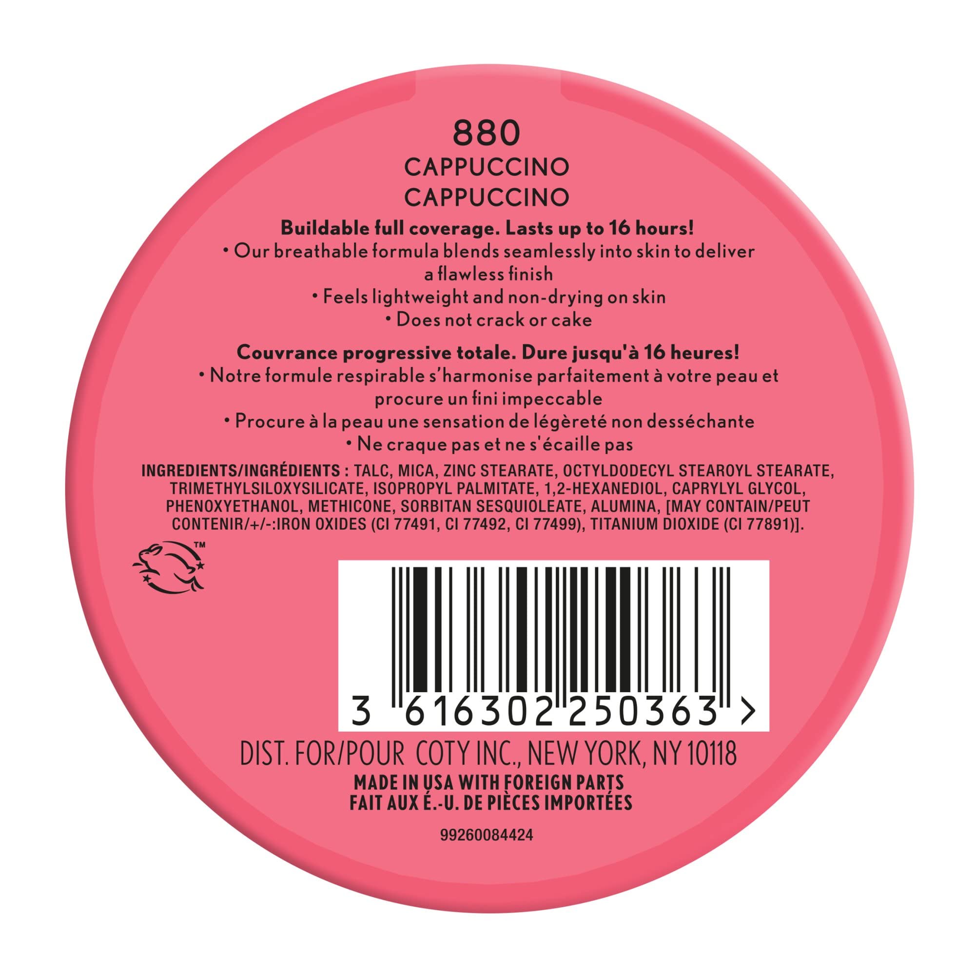 CoverGirl Outlast Extreme Wear swatch on skin highlights buildable coverage.