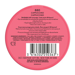 CoverGirl Outlast Extreme Wear swatch on skin highlights buildable coverage.