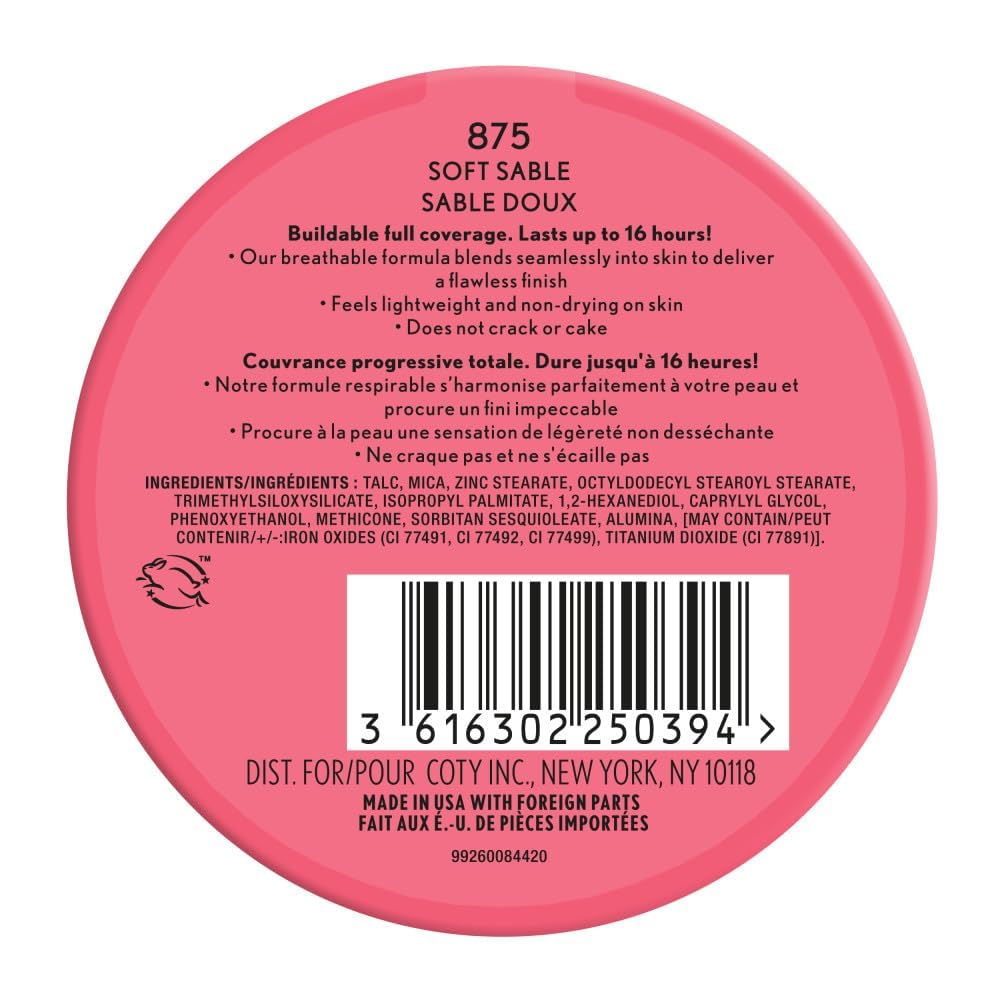 COVERGIRL Outlast Extreme Wear pressed powder Soft Sable application close-up