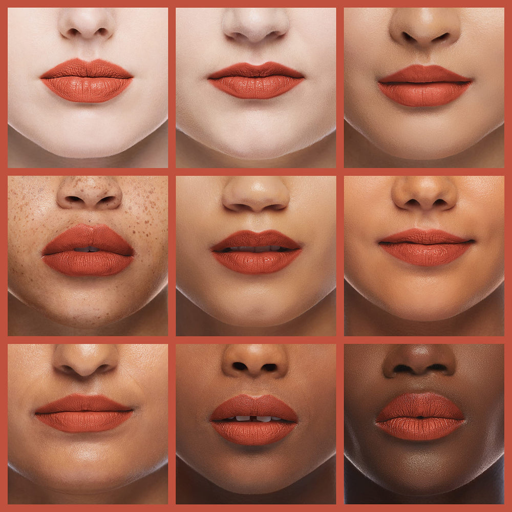 COVERGIRL Outlast Ultimatte matte finish on lips for a bold look.