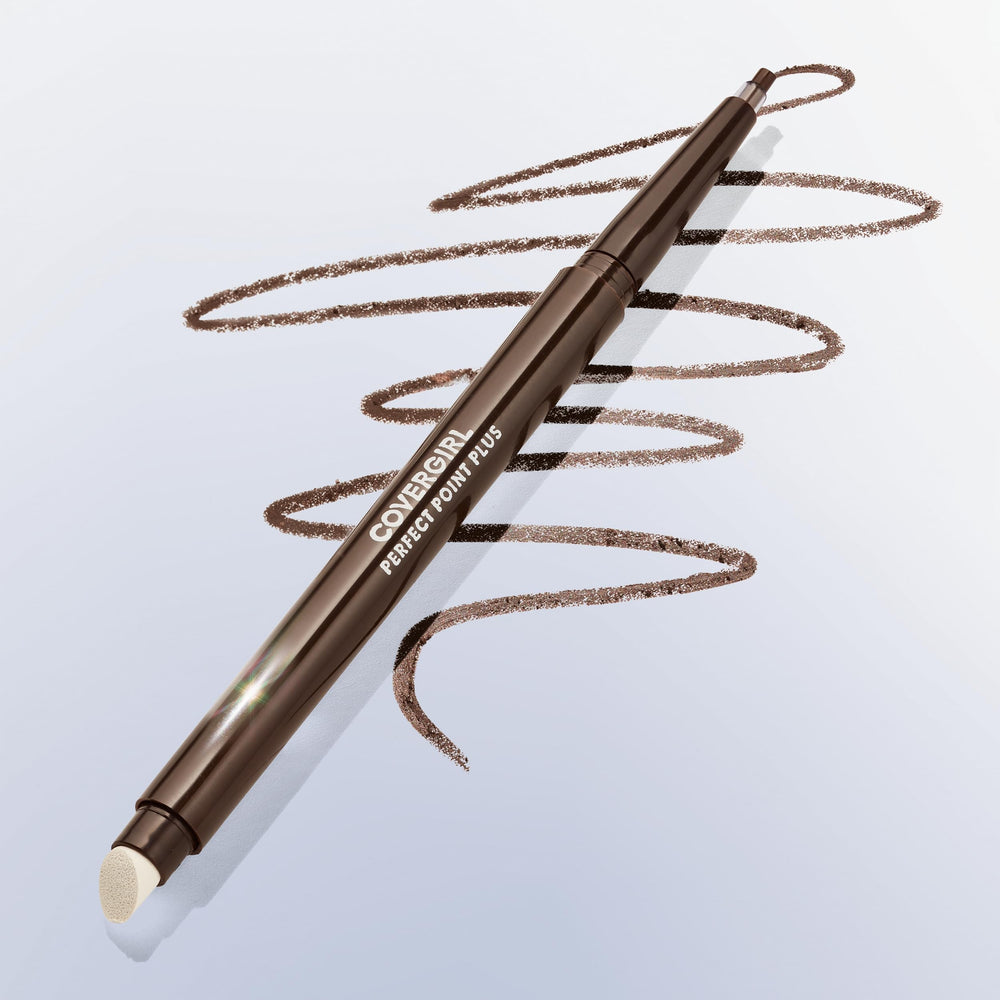 Soft-smudge technique demonstrated with CoverGirl Espresso eyeliner.