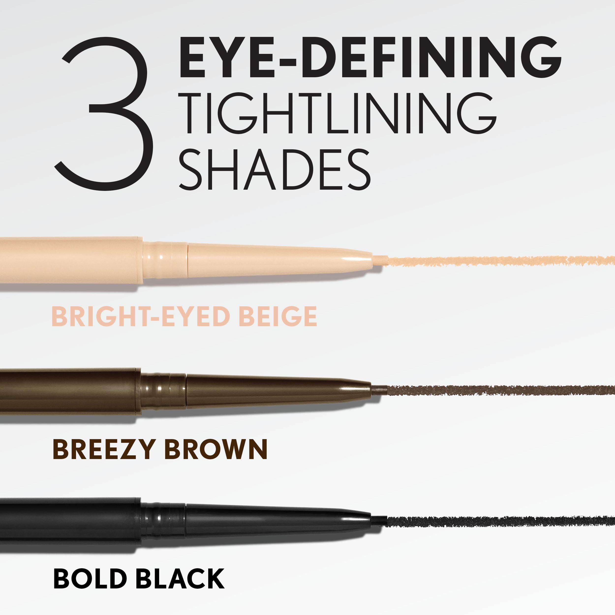 Clean ingredients highlight absence of parabens and talc in CoverGirl Lashline pencil.