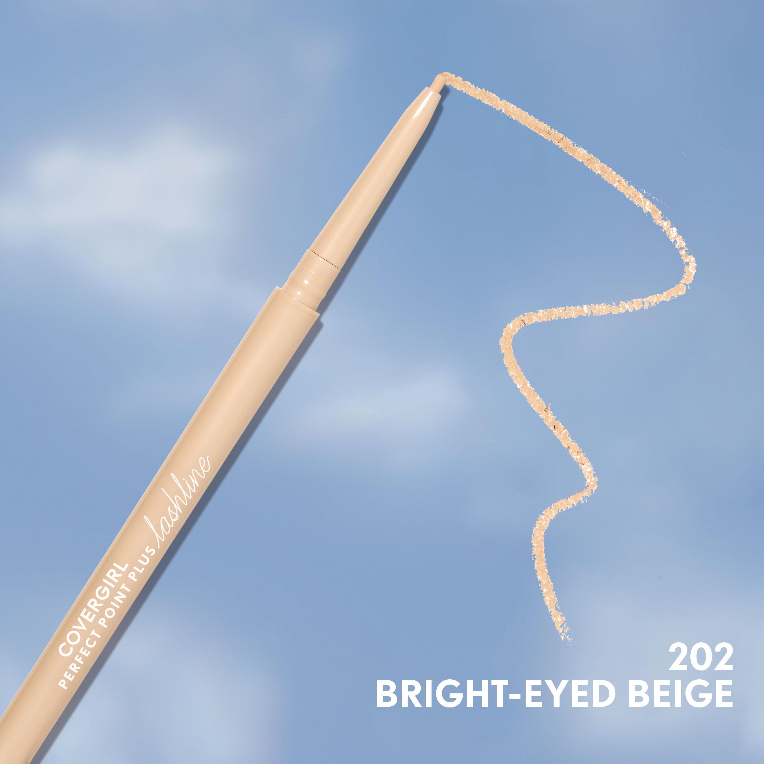 CoverGirl Perfect Point Plus Lashline micro-tip in use for defined eyes