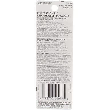 In-use shot of CoverGirl mascara in natural daytime look with Black Brown 210