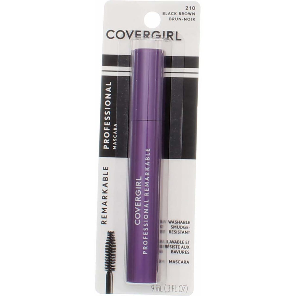 CoverGirl packaging and tube highlighting washable formula for easy removal