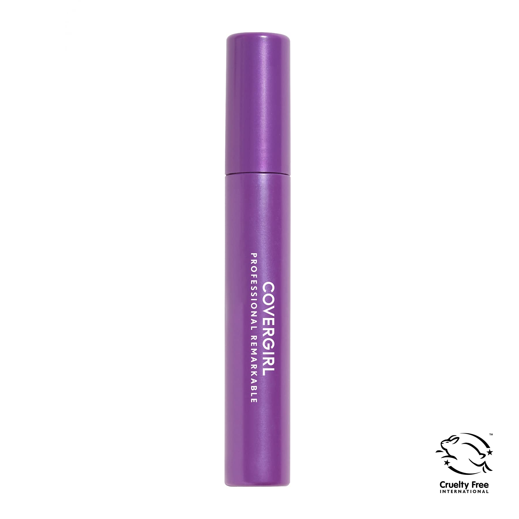 CoverGirl waterproof mascara packaging emphasizes smudge resistance for all-day wear.