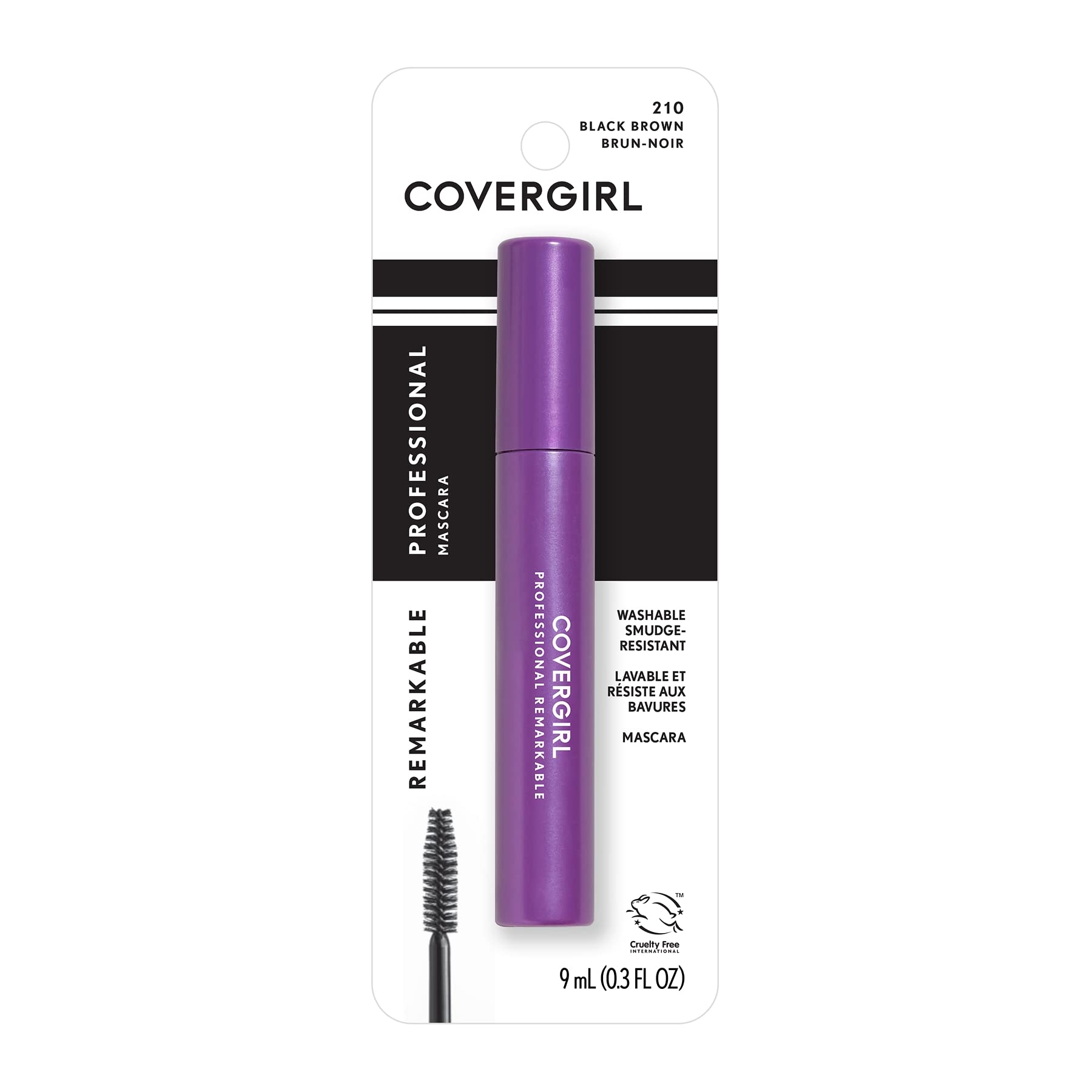 CoverGirl Professional Remarkable Waterproof Mascara tube for bold, long-lasting lashes.