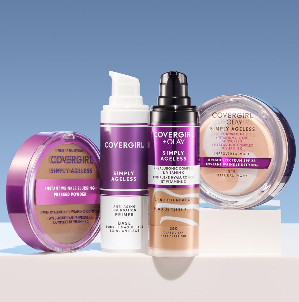 CoverGirl Simply Ageless cruelty-free label highlights ethical, animal-friendly cosmetics.