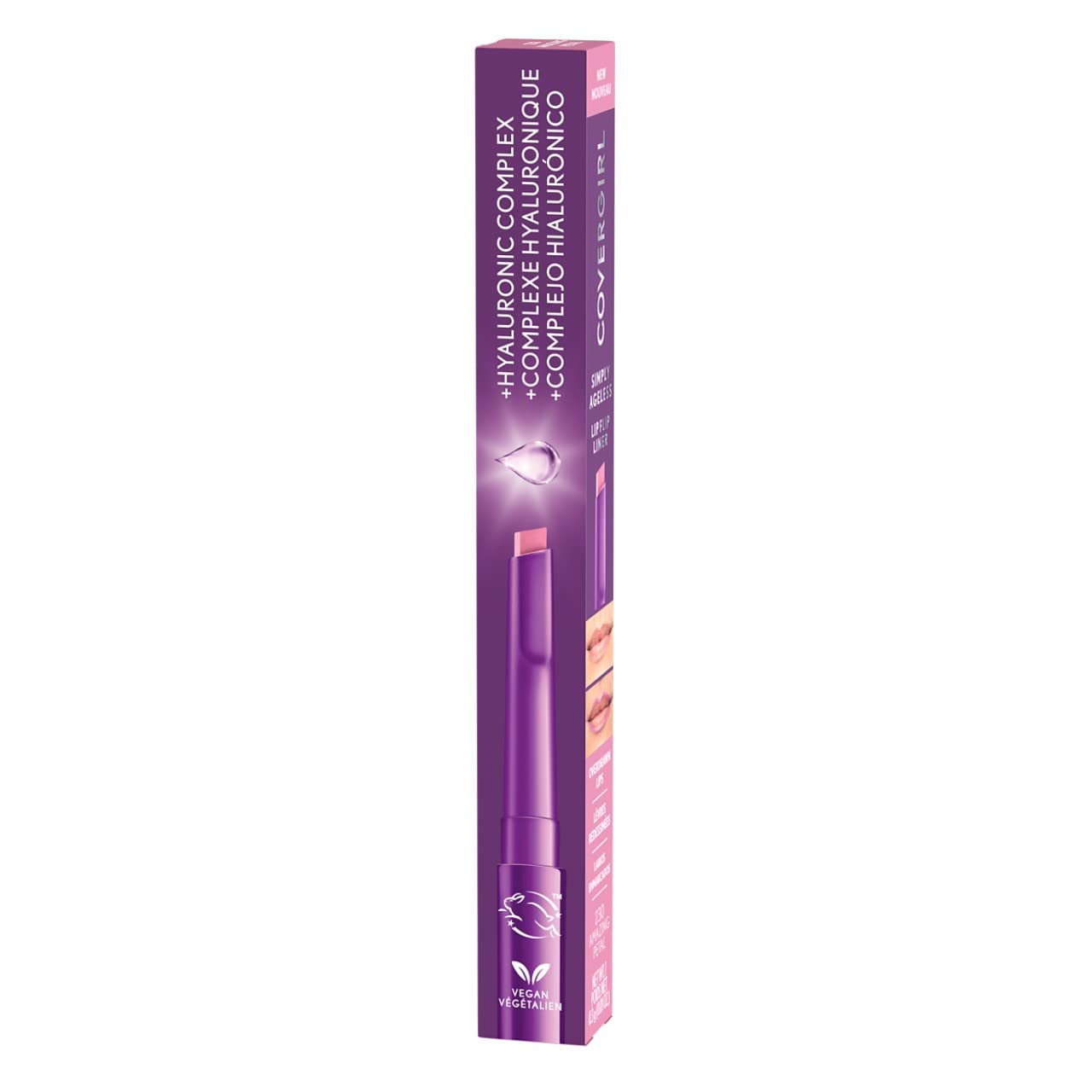 Dimensional lip contour achieved with lip flip technique.