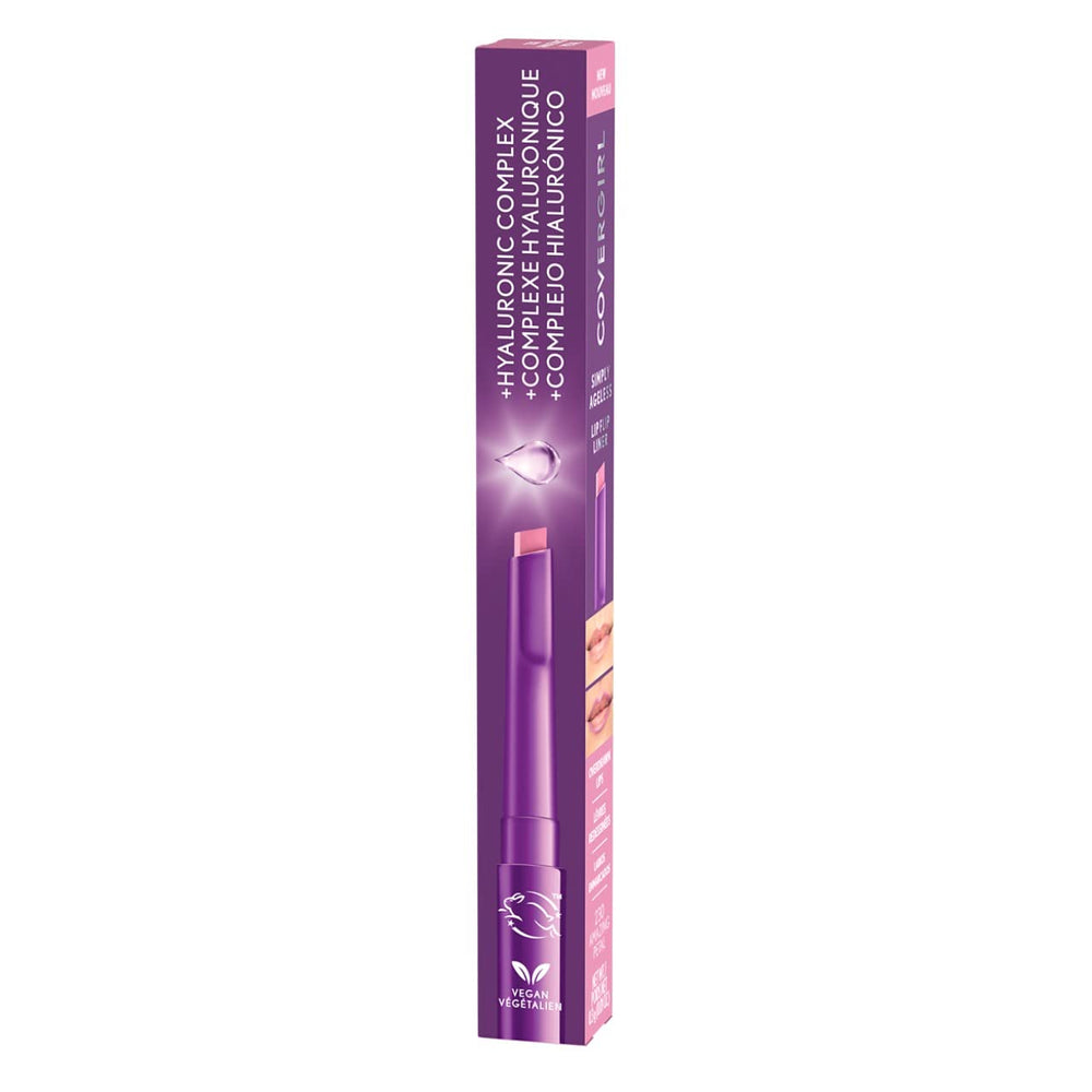Dimensional lip contour achieved with lip flip technique.