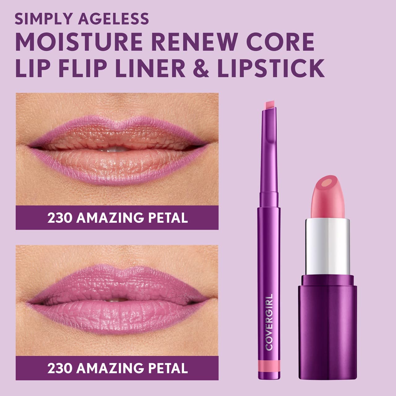 Silky texture shown as liner glides smoothly along lips.