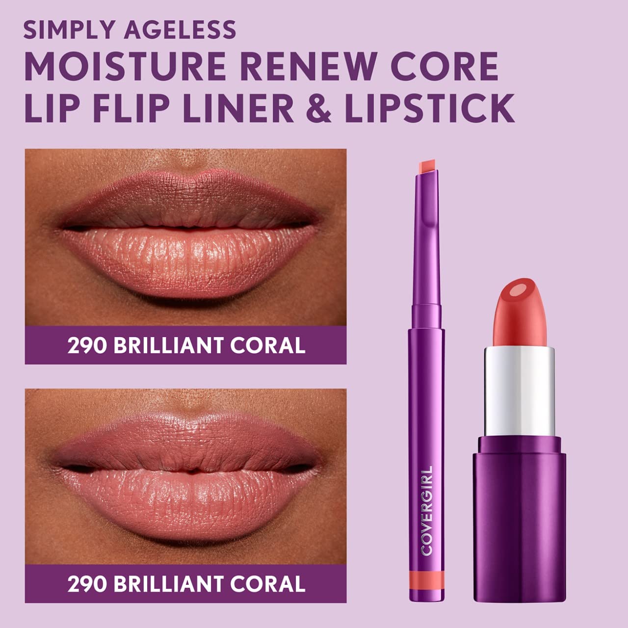 COVERGIRL Simply Ageless Lip Flip Liner coconut oil hydrates as you define.