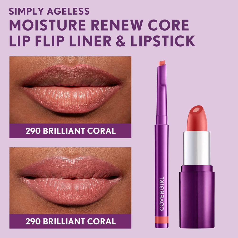 COVERGIRL Simply Ageless Lip Flip Liner coconut oil hydrates as you define.
