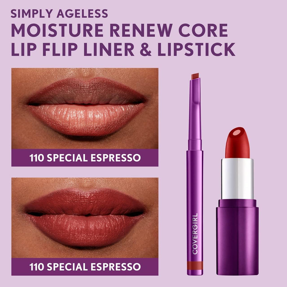 CoverGirl Simply Ageless Lip Flip Liner with Hyaluronic Complex nourishes while you define