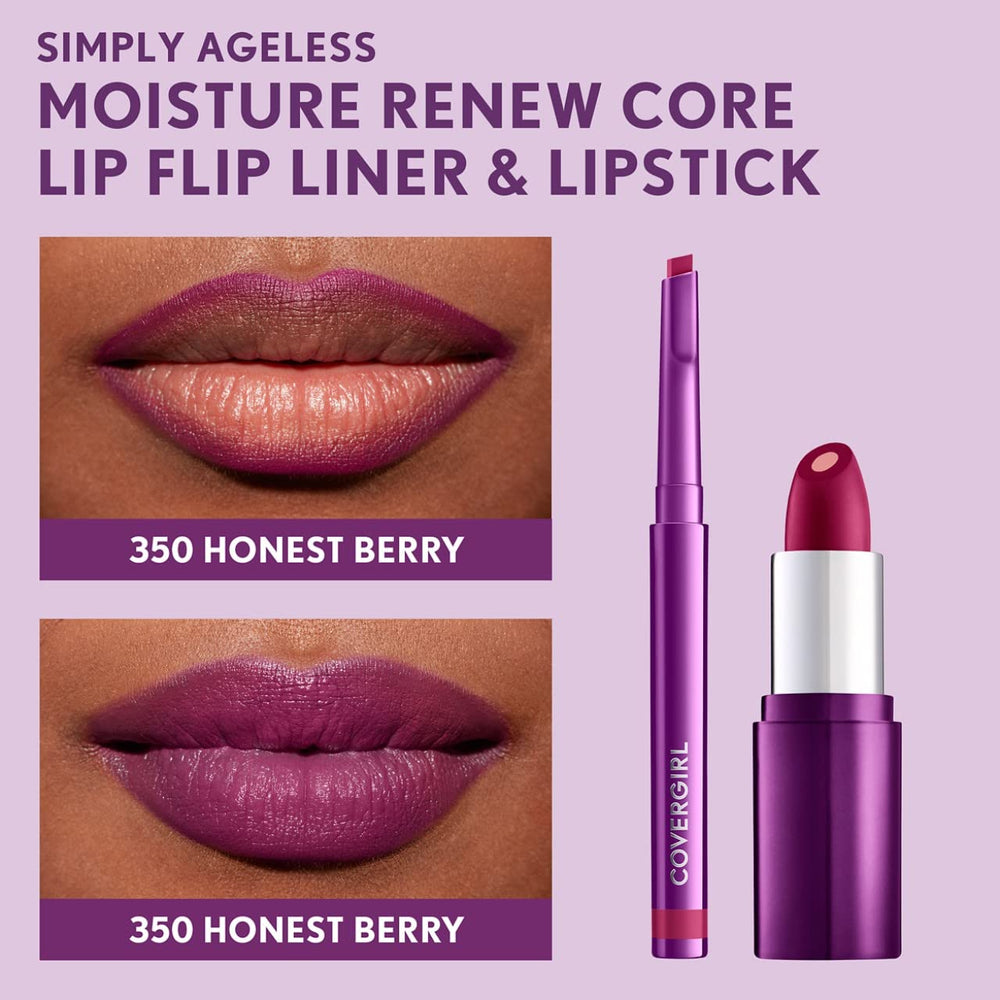 COVERGIRL Simply Ageless Lip Flip Liner with Hyaluronic Complex hydrates while defining.