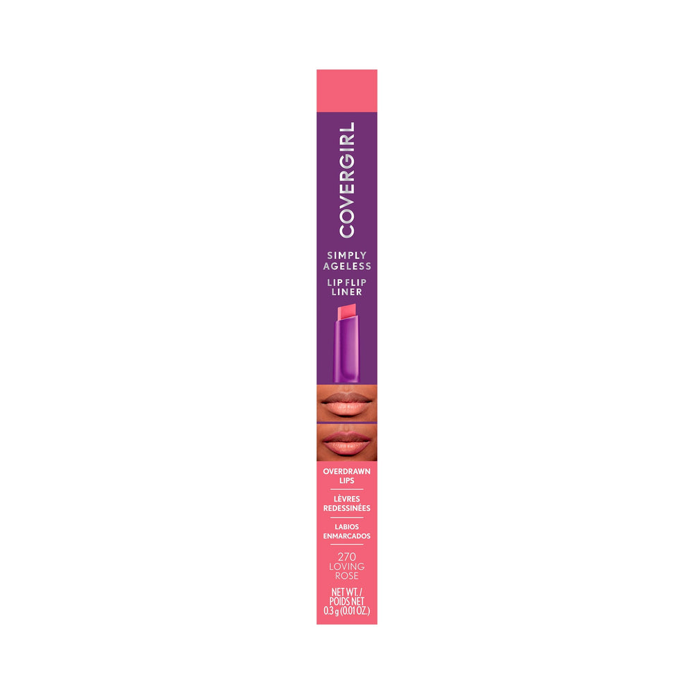 CoverGirl Simply Ageless Lip Flip Liner retractable tip enables quick lip shaping