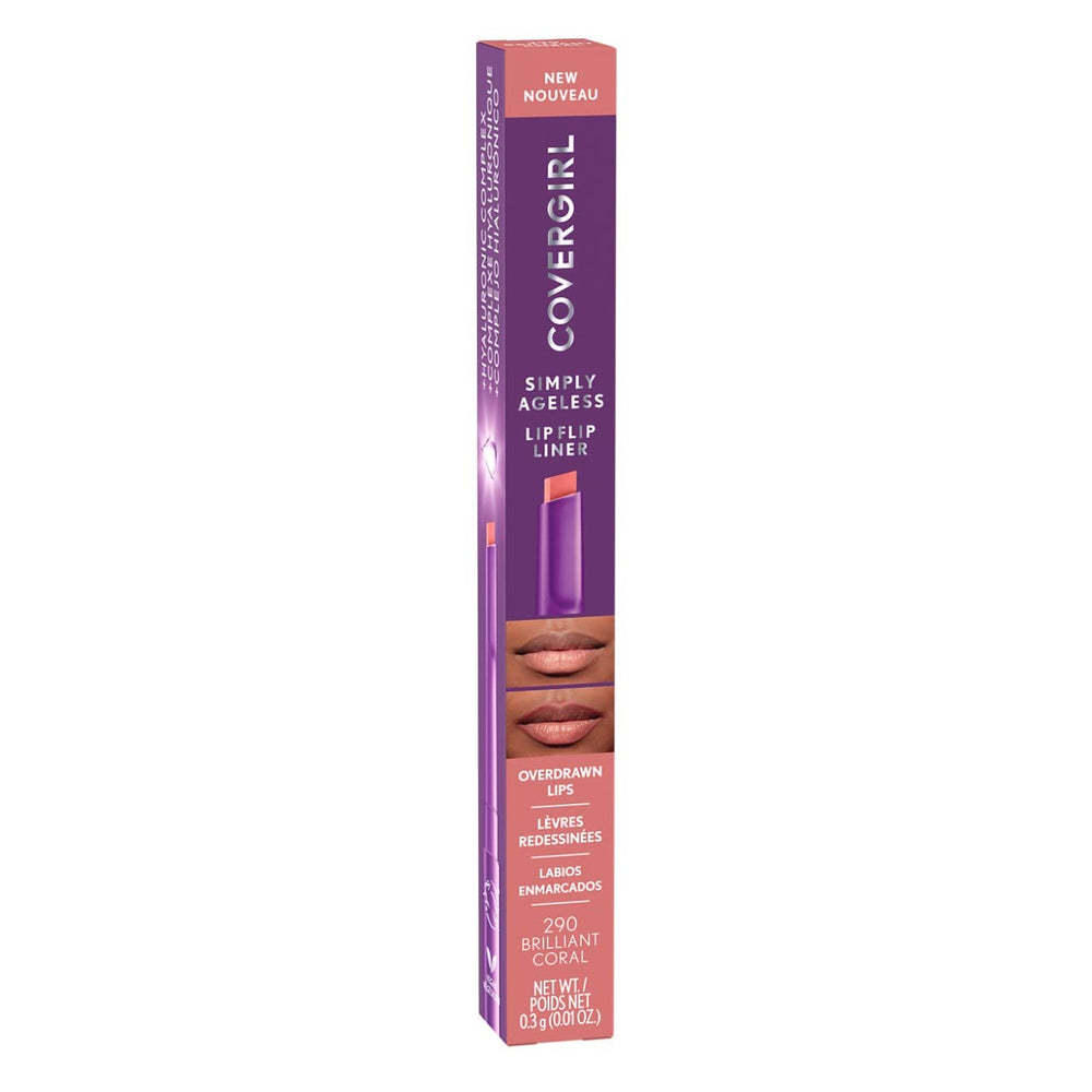 COVERGIRL Simply Ageless Lip Flip Liner retractable-pen for easy on-the-go lip shaping.