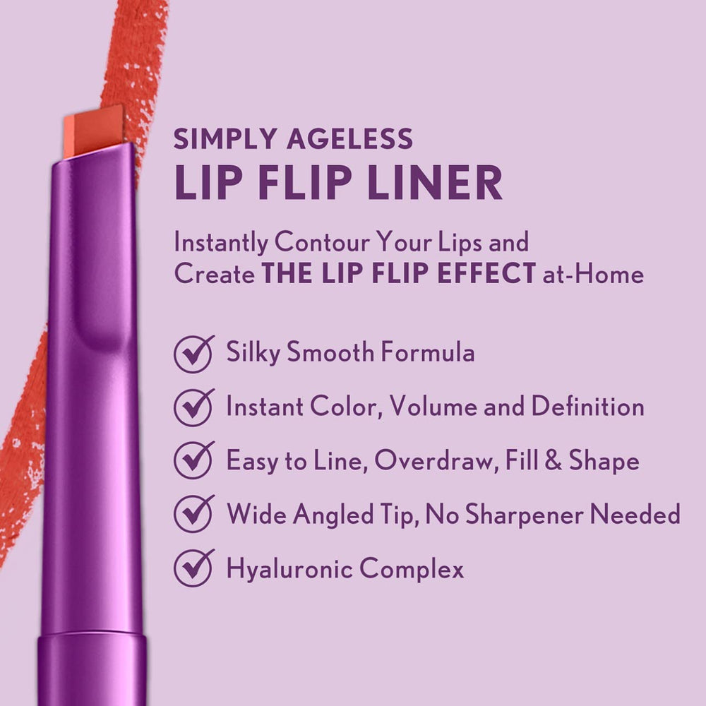 COVERGIRL Simply Ageless Lip Flip Liner silky glide for smooth lip definition.
