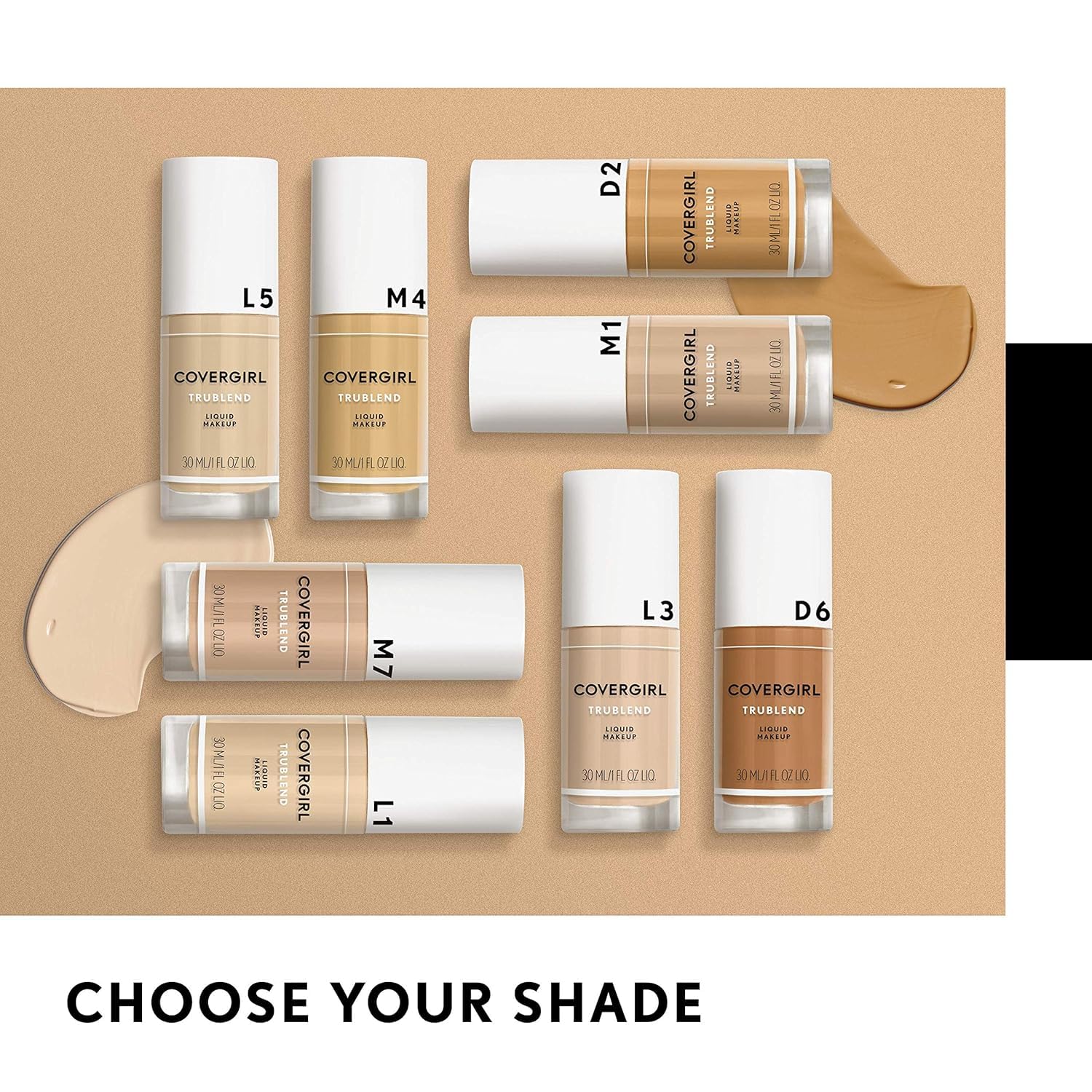 CoverGirl truBLEND Liquid Foundation packaging variant signals portable, travel-friendly design