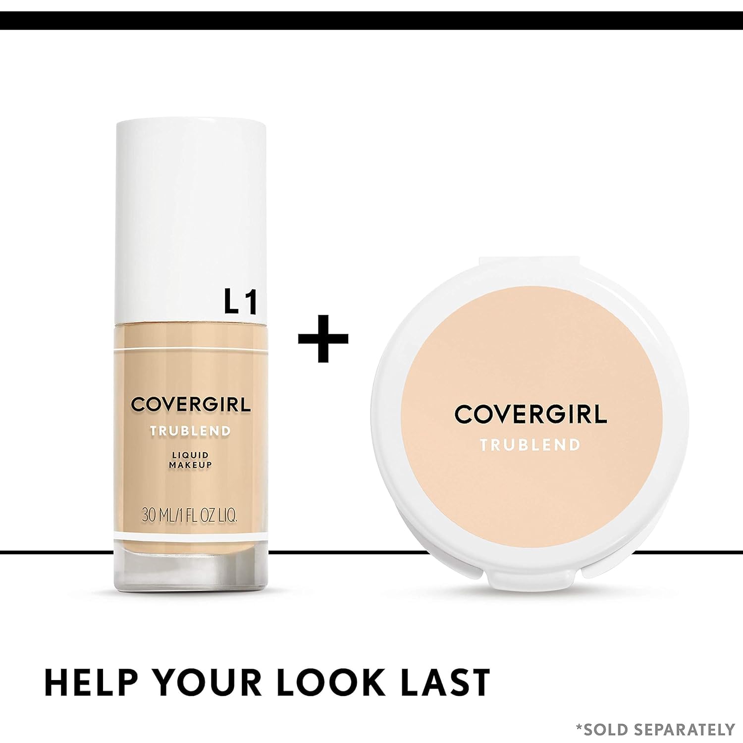 CoverGirl truBLEND Liquid Foundation paired with Fixstick Concealer for targeted coverage