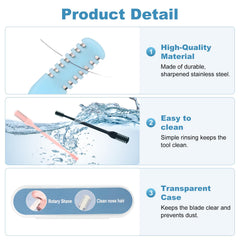 Covitkan nasal hair trimmer with comb guard protects nostrils during use.