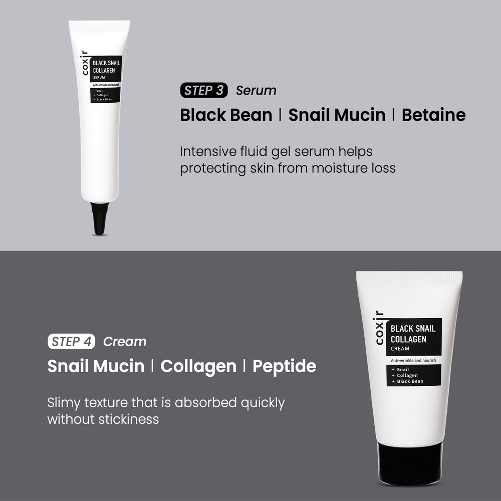 Coxir rituel snail quotidien pour hydratation et confort.