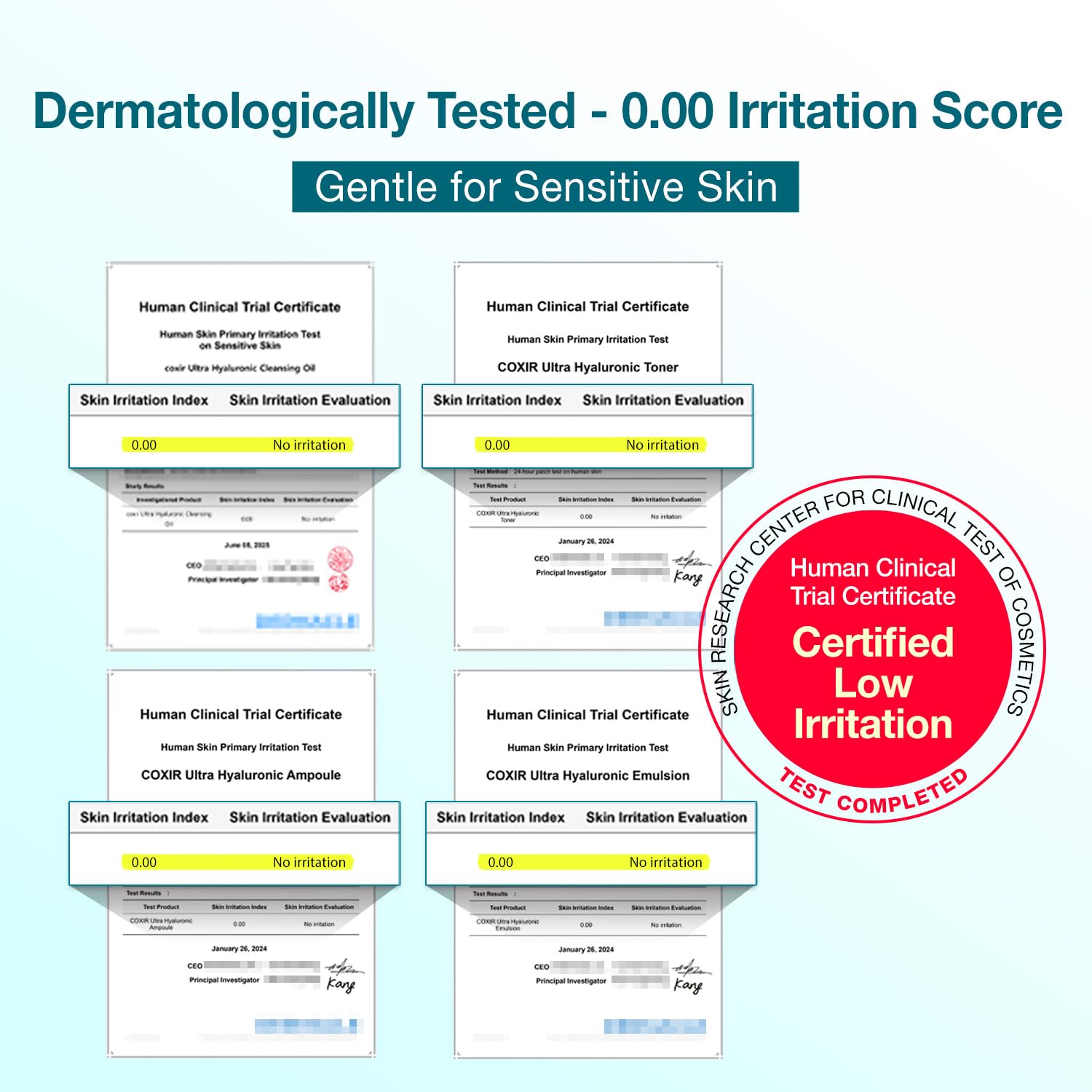 Coxir travel-friendly skincare routine image highlights compact sizes for trips.