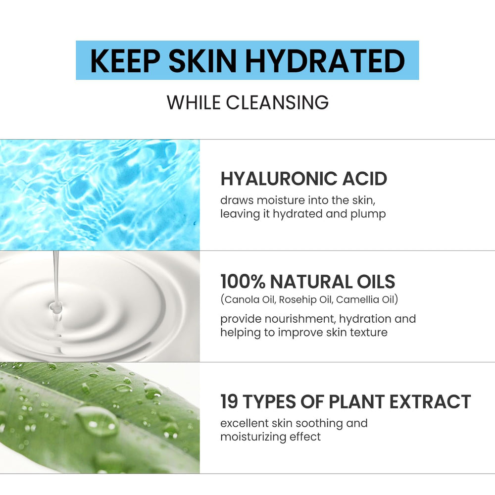 Emulsified texture of Coxir cleansing oil allows easy water rinse without residue