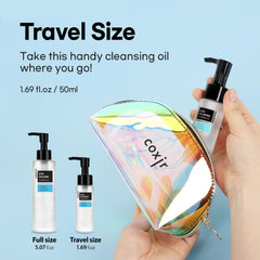Coxir Ultra Hyaluronic Cleansing Oil removes makeup and SPF for a clean finish