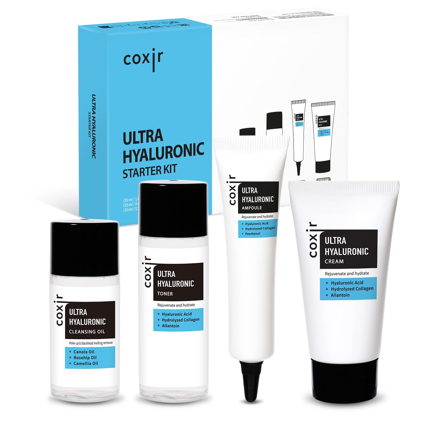 Coxir Ultra Hyaluronic cleansing oil removes makeup gently while preserving moisture.