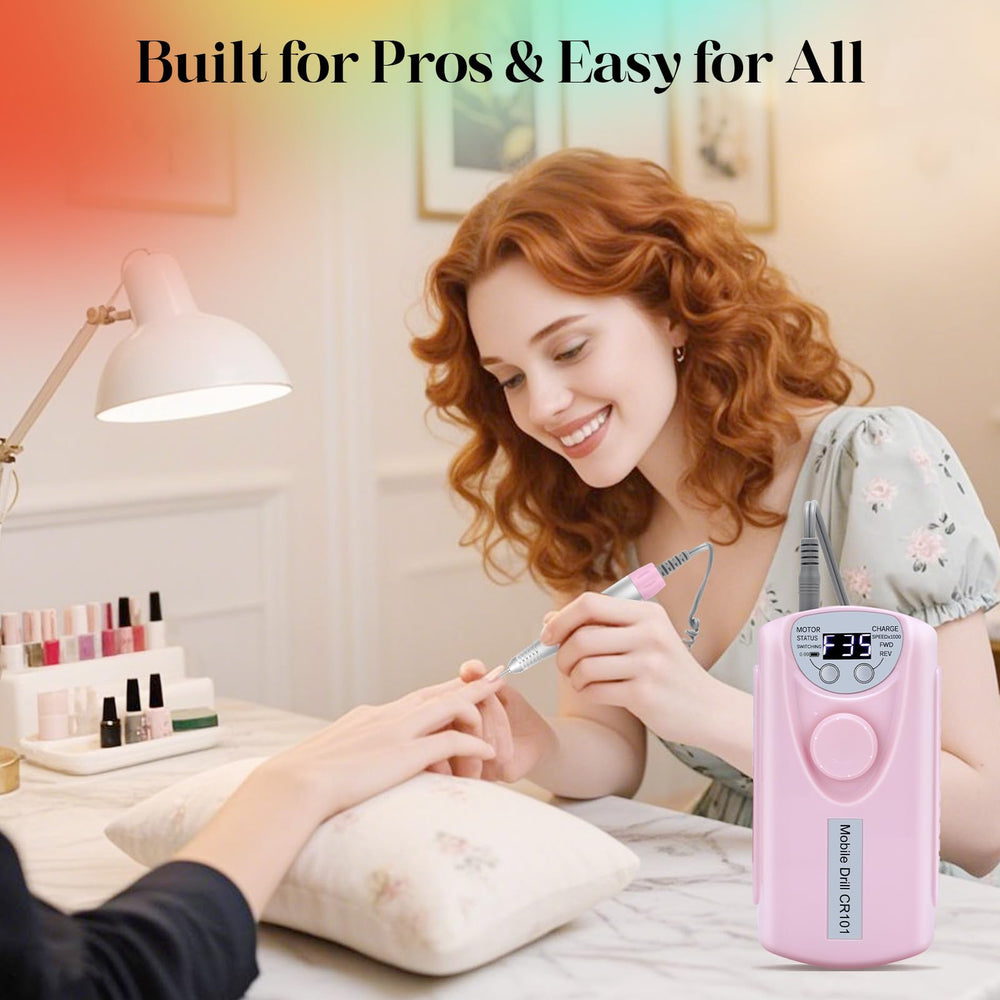 COYZU ergonomic lightweight nail drill fits naturally for comfortable use