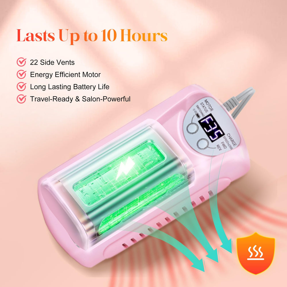 COYZU nail drill cooling vents for cooler, quieter sessions
