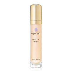 CQMONG Ampoule Serum bottle close-up highlighting premium packaging and hydration.