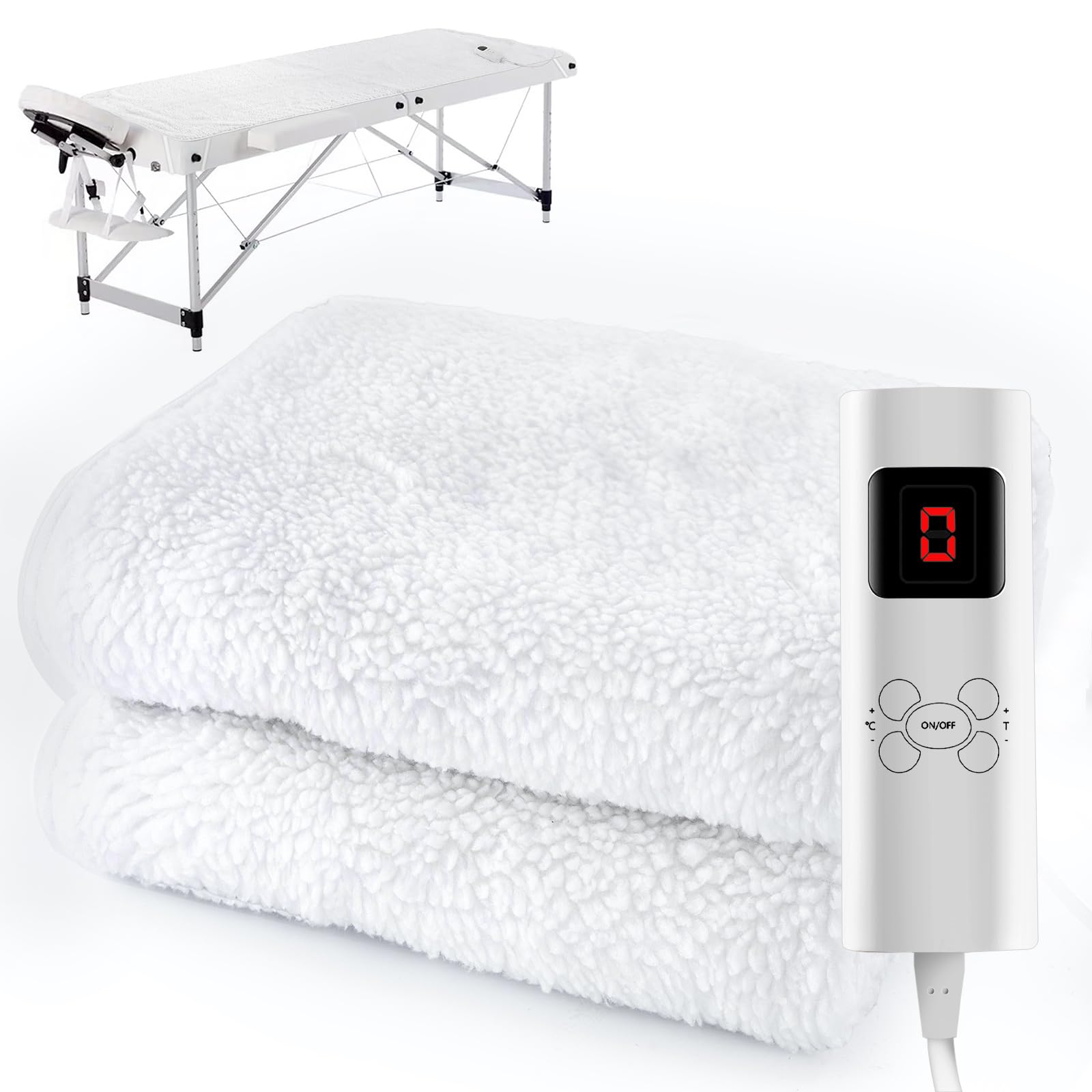 Crablux massage table heating pad close-up showing durable warmth for professional use.