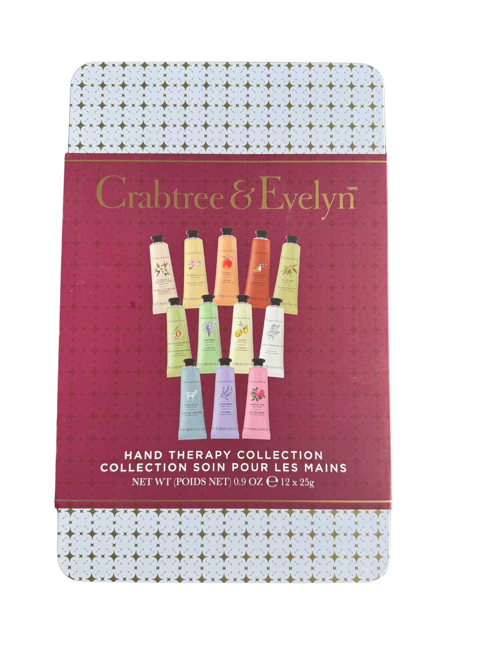 Crabtree & Evelyn 12-piece hand cream set in a gift-worthy case for sharing.