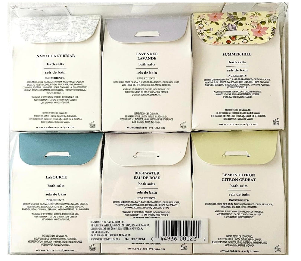 Crabtree and Evelyn sea salts aromatherapy closeup highlights premium blend and aromatic experience.