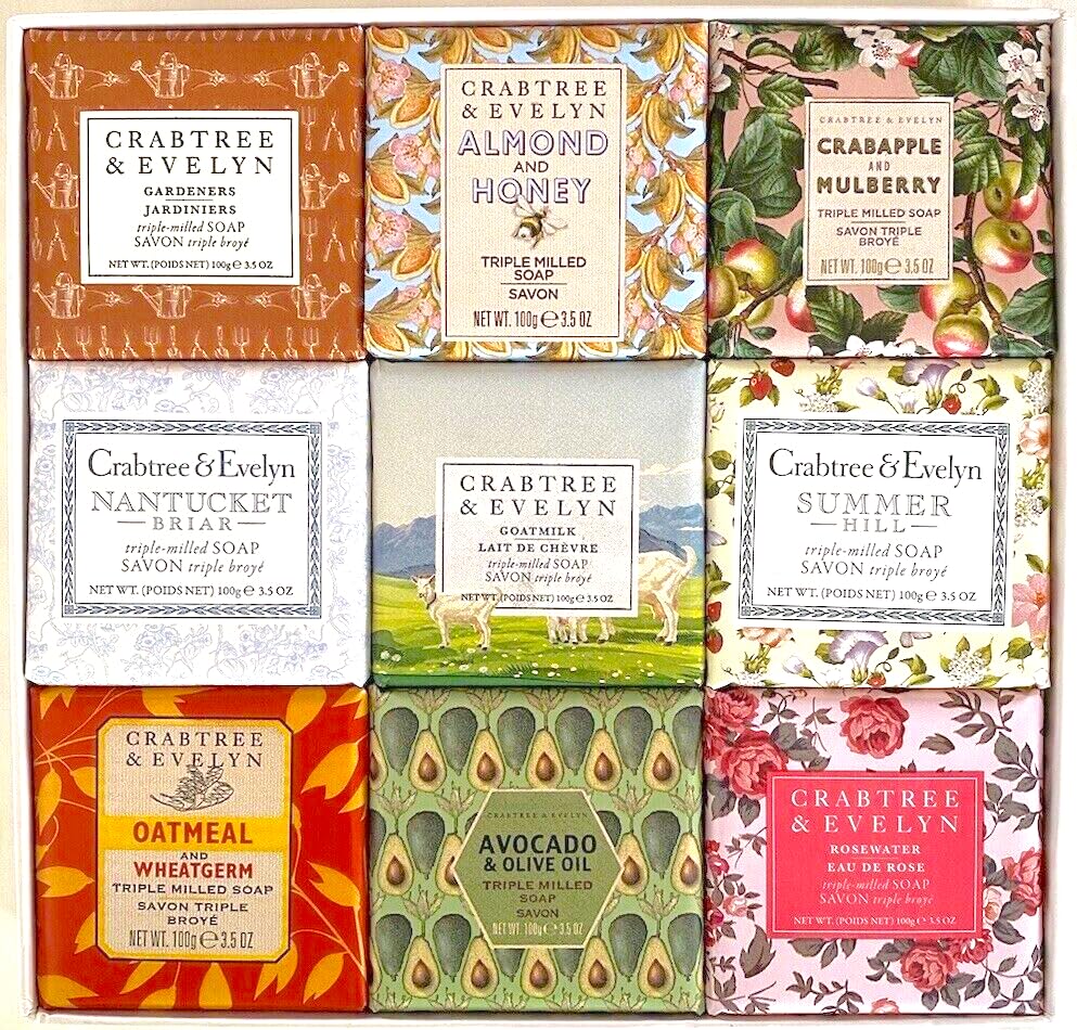Crabtree & Evelyn Nantucket Briar bar soap, rich lather for daily cleansing.