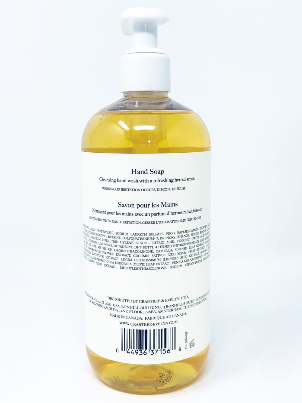 Gardeners hand soap lather showing herbal fragrance and gentle cleansing action.