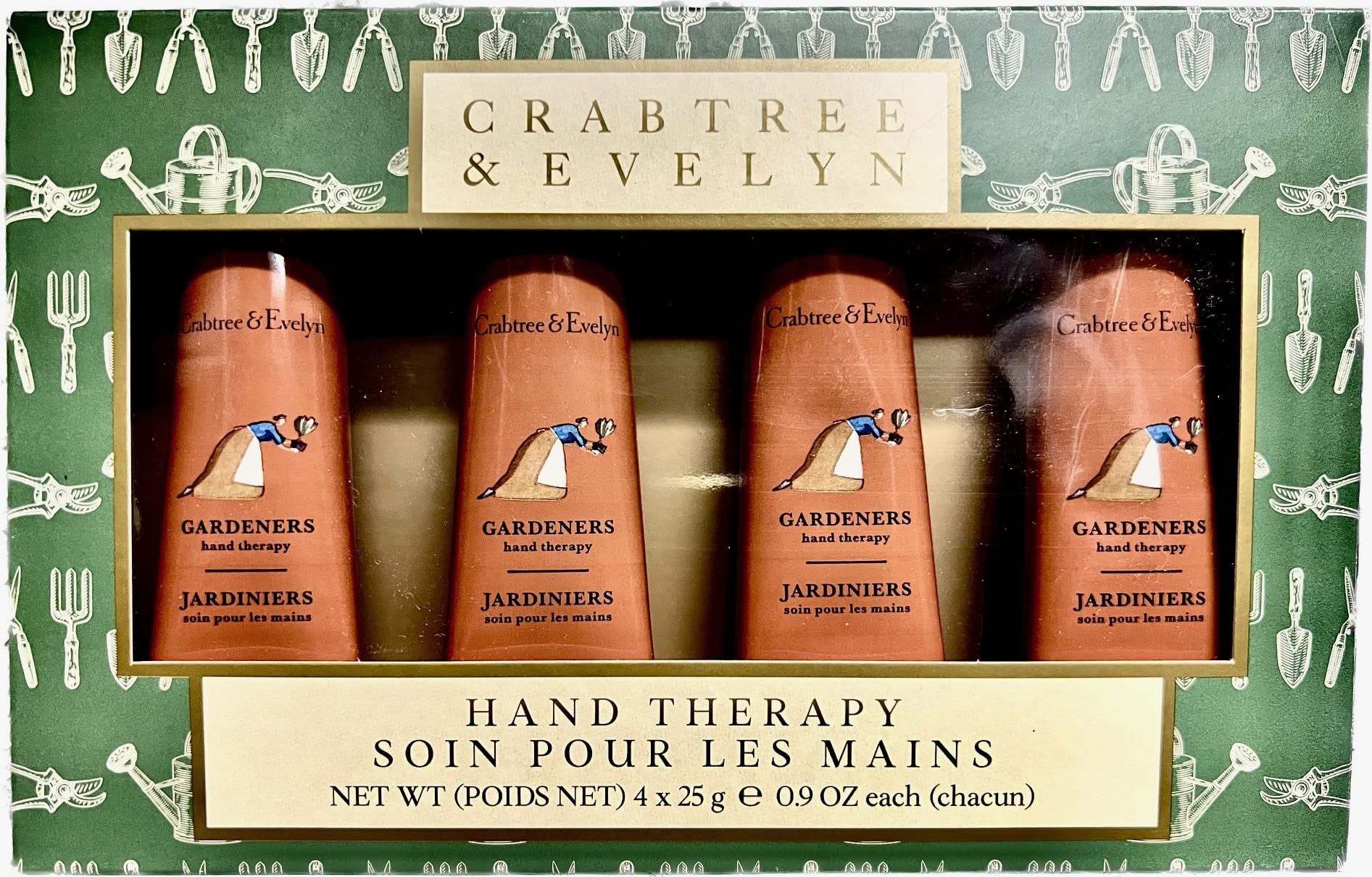 Crabtree & Evelyn Hand Therapy 4-pack Gardeners tubes for fast-absorbing hydration