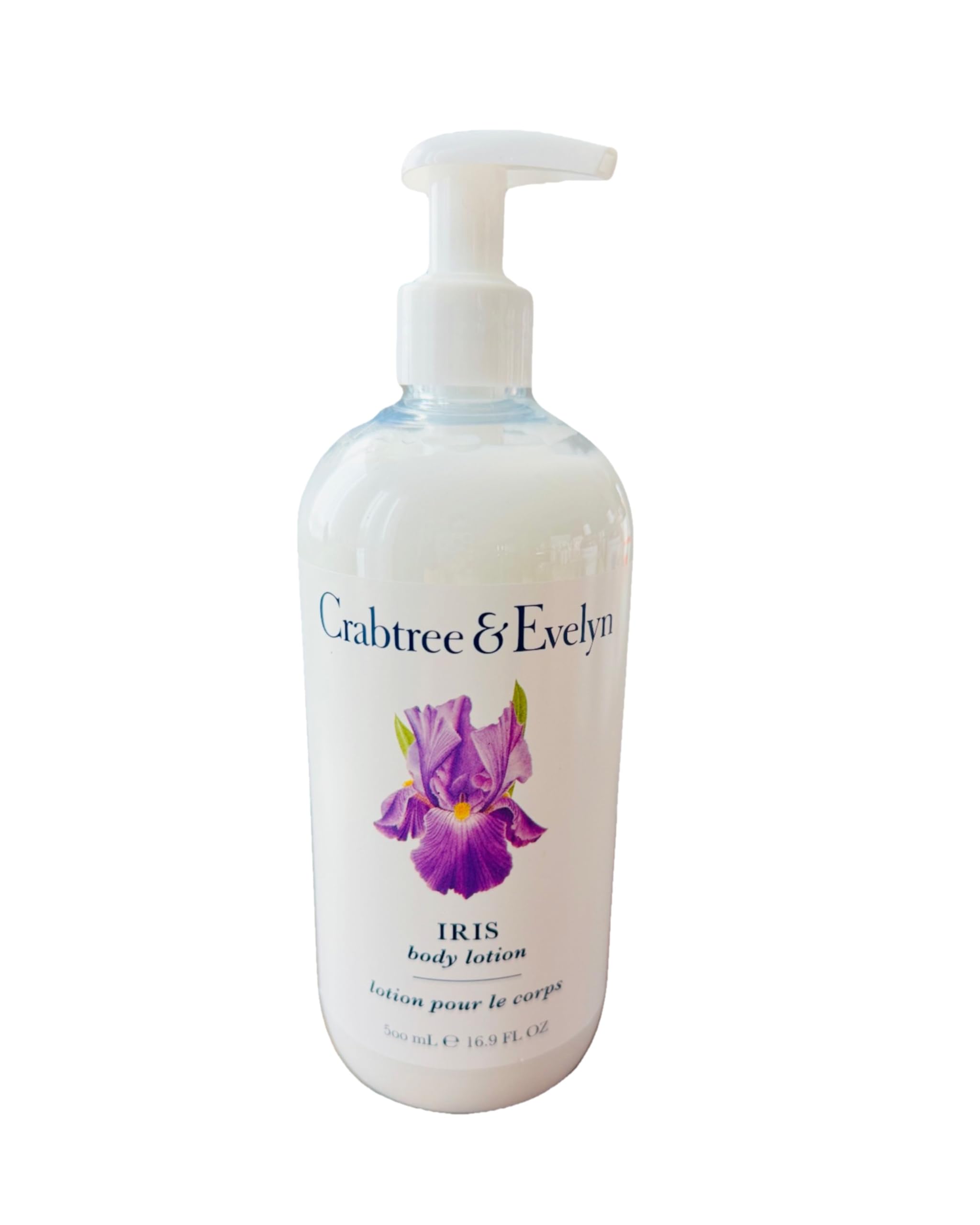 Crabtree & Evelyn Iris bath set duo packaging showing gel and lotion.