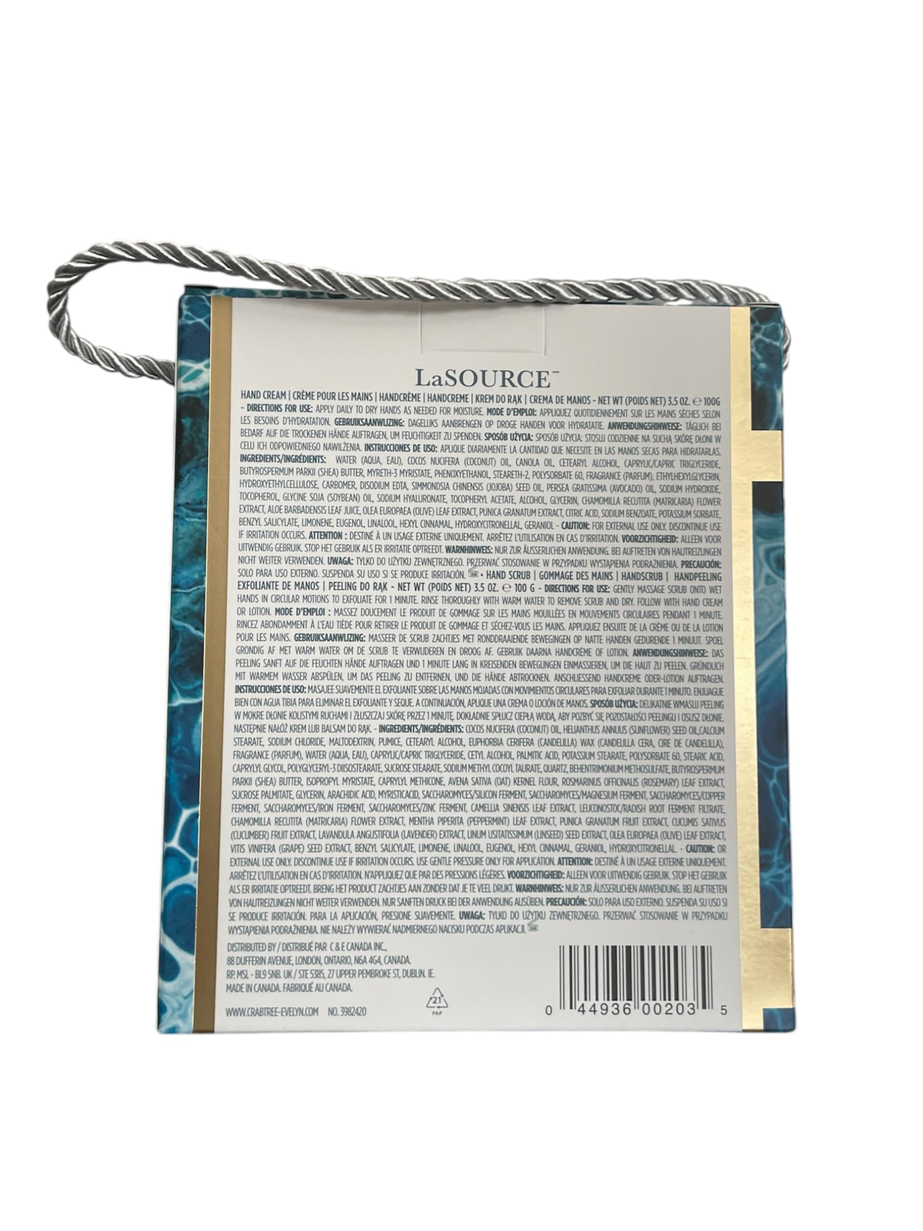Crabtree & Evelyn La Source light ocean fragrance on skin