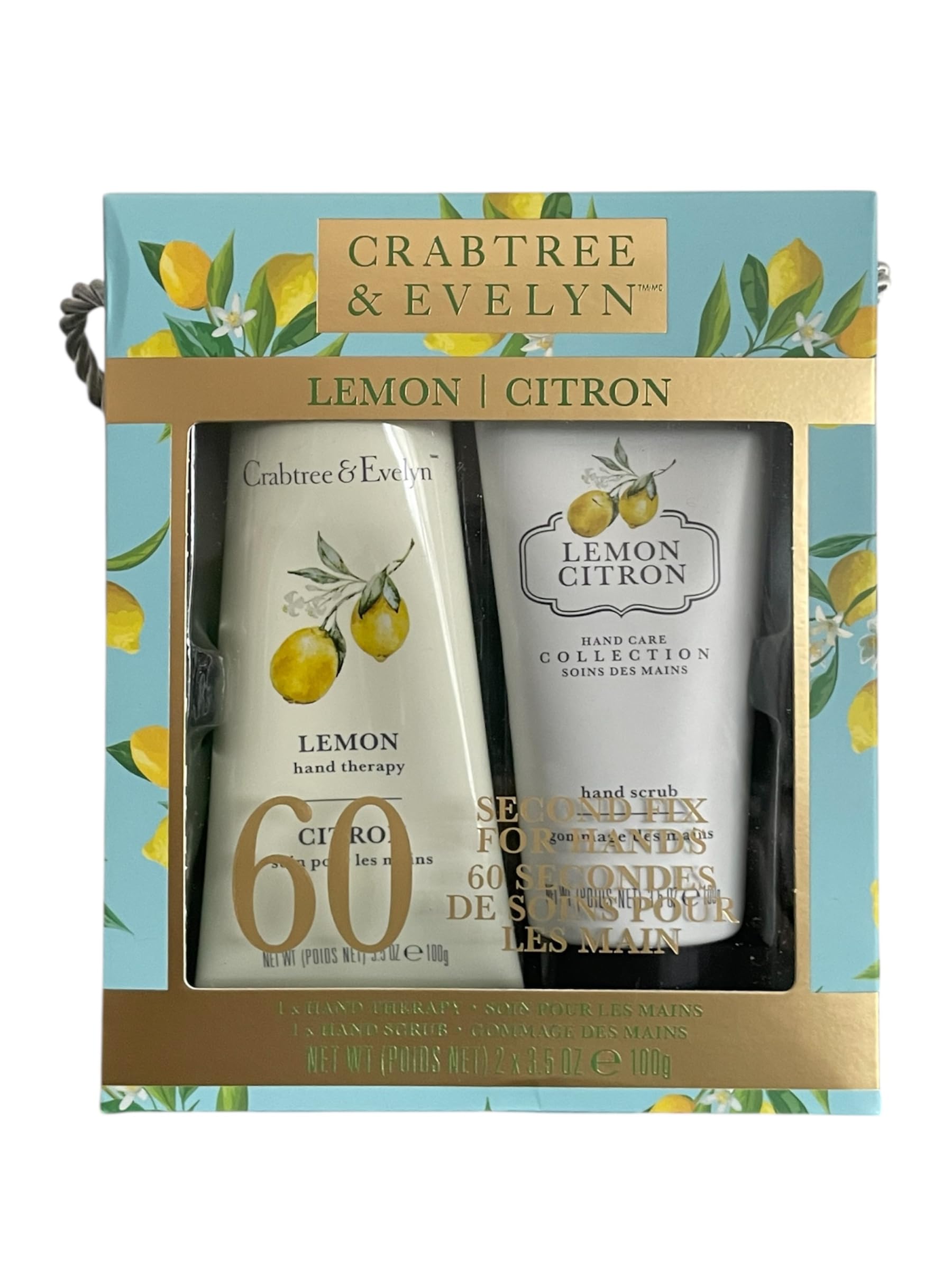 Crabtree & Evelyn Lemon Citron Hand Scrub tub for exfoliation and smooth skin