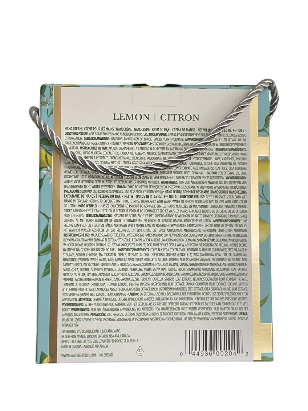 Crabtree & Evelyn Lemon Citron Hand Therapy Cream being applied to hands