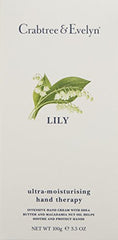 Crabtree & Evelyn Lily hand therapy texture closeup showing creamy hydration.