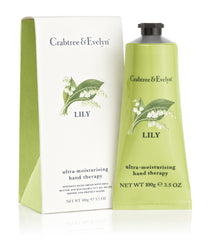 Crabtree & Evelyn Lily hand therapy packaging showing deep hydration for hands.
