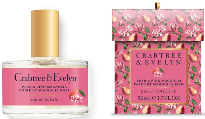Crabtree & Evelyn Pear and Pink Magnolia perfume bottle for everyday freshness and subtle elegance.